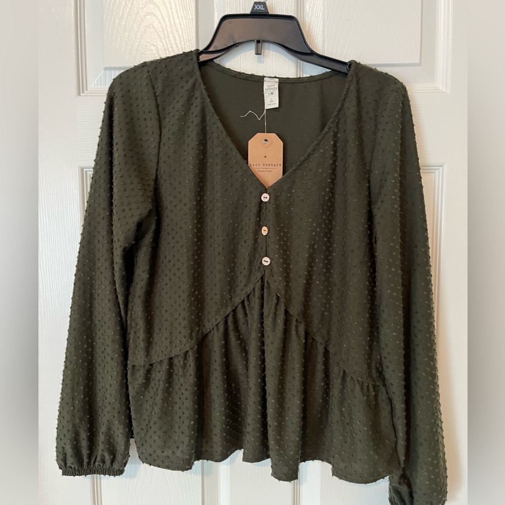 Boutique Olive Green top